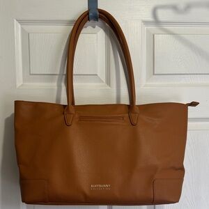 BuffBunny Cognac Pebbled Leather Tote